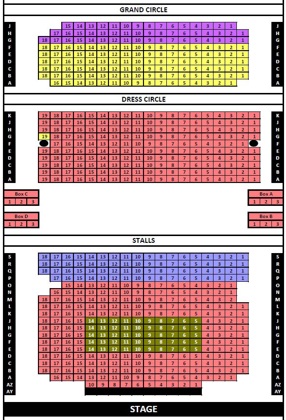 seating Plan vaudeville theatre